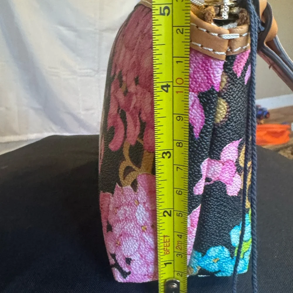 Dooney & Bourke Black Floral Cosmetic Pouch